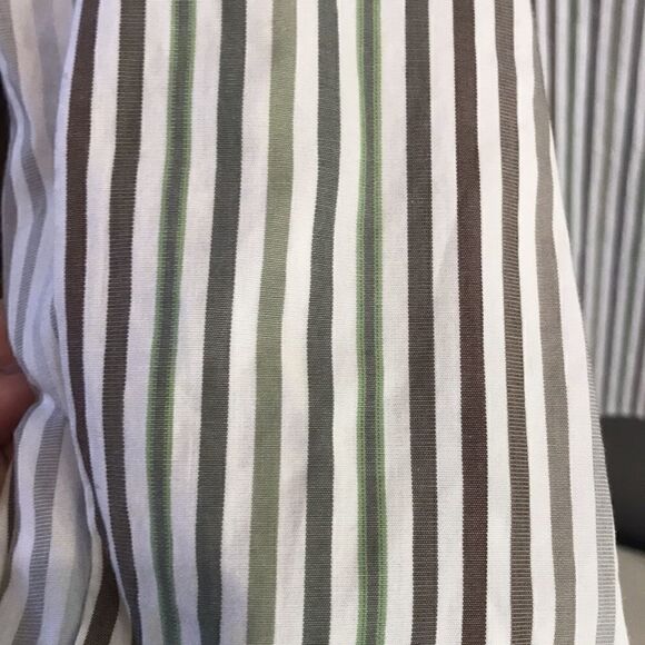 J. Ferrar Men's Dress Shirt, Stripes, Button-down, M Neck 15-15 1/2 - Picture 2 of 6